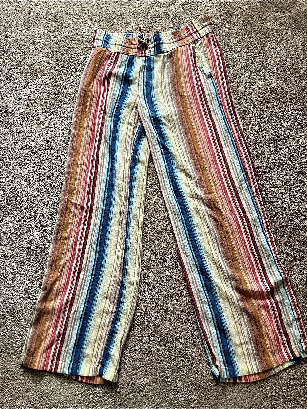 prAna Striped fernie Wide Leg beach Pants in Multicolor Size Medium